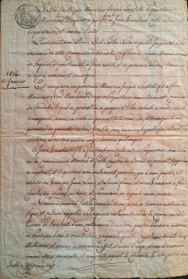 Atto di acquisto della Vigna Solenga (1814)